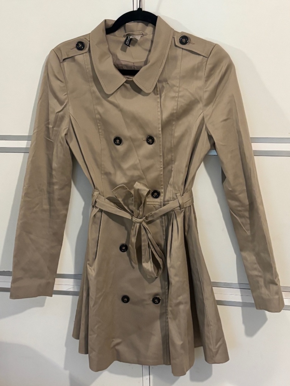 Divided H & M Women’s Trench Coat Khaki Sz 6